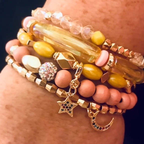 ERIMISH BRACELETS ⭐️New SUMMER ARRIVAL SUNNY GALAXY CHARM SPECIALTY STACK ⭐️ NWT - Picture 6 of 13